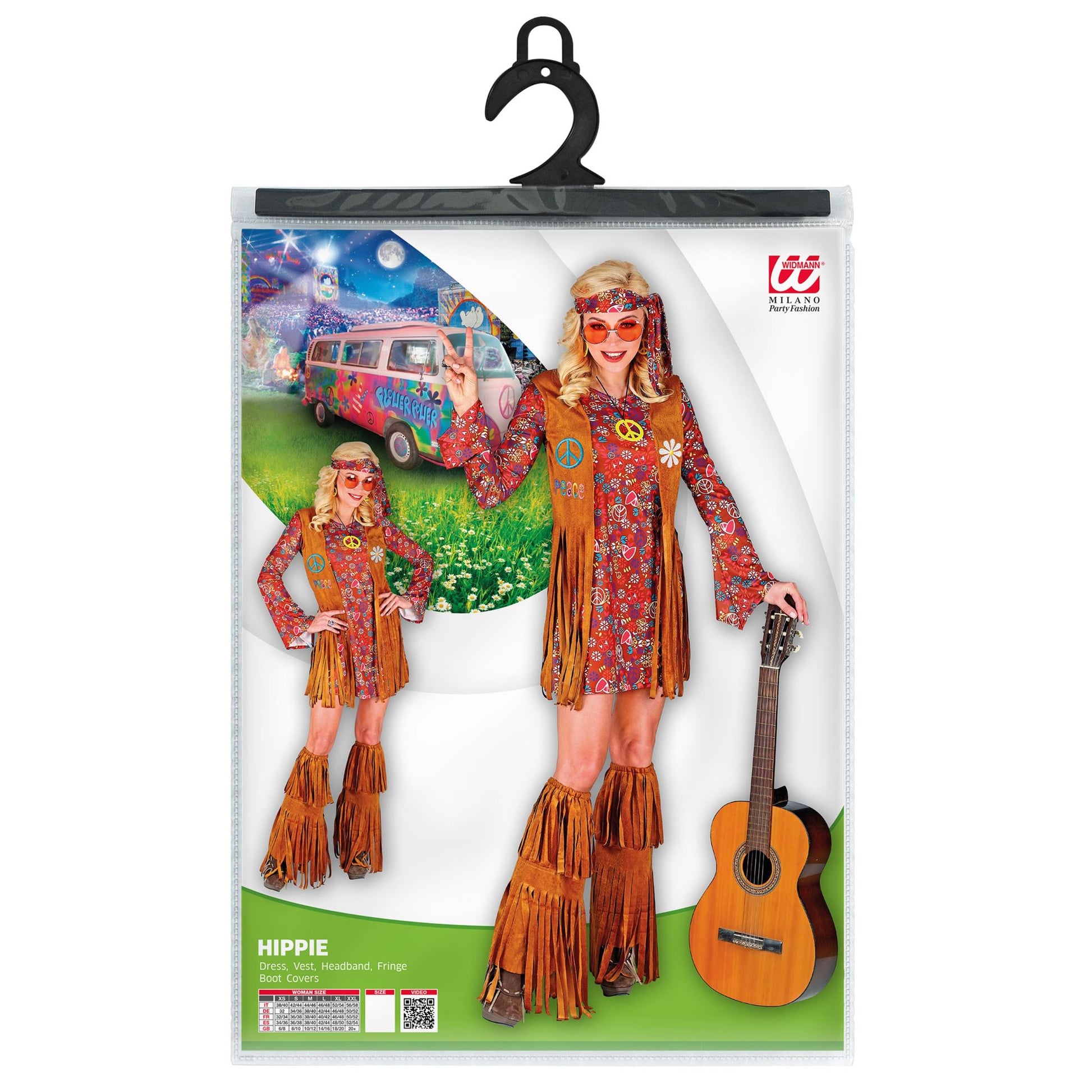"HIPPIE" (Kleid, Weste, Stirnband, Stiefelüberzieher mit Fransen) – Ansicht 5