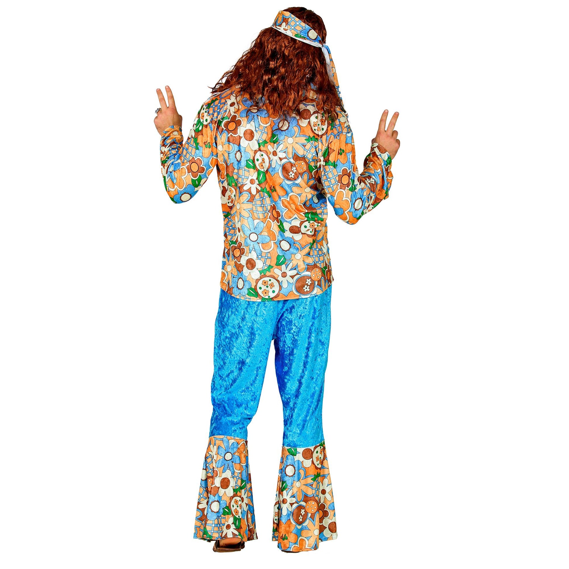 "HIPPIE MAN" aus Samt (Hemd, Hose,Stirnband) – Ansicht 3