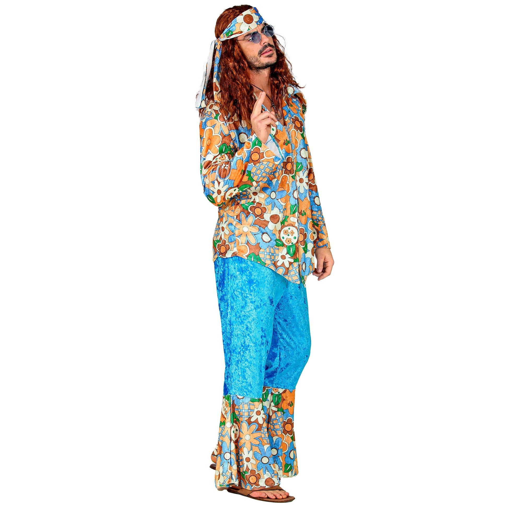 "HIPPIE MAN" aus Samt (Hemd, Hose,Stirnband) – Ansicht 4