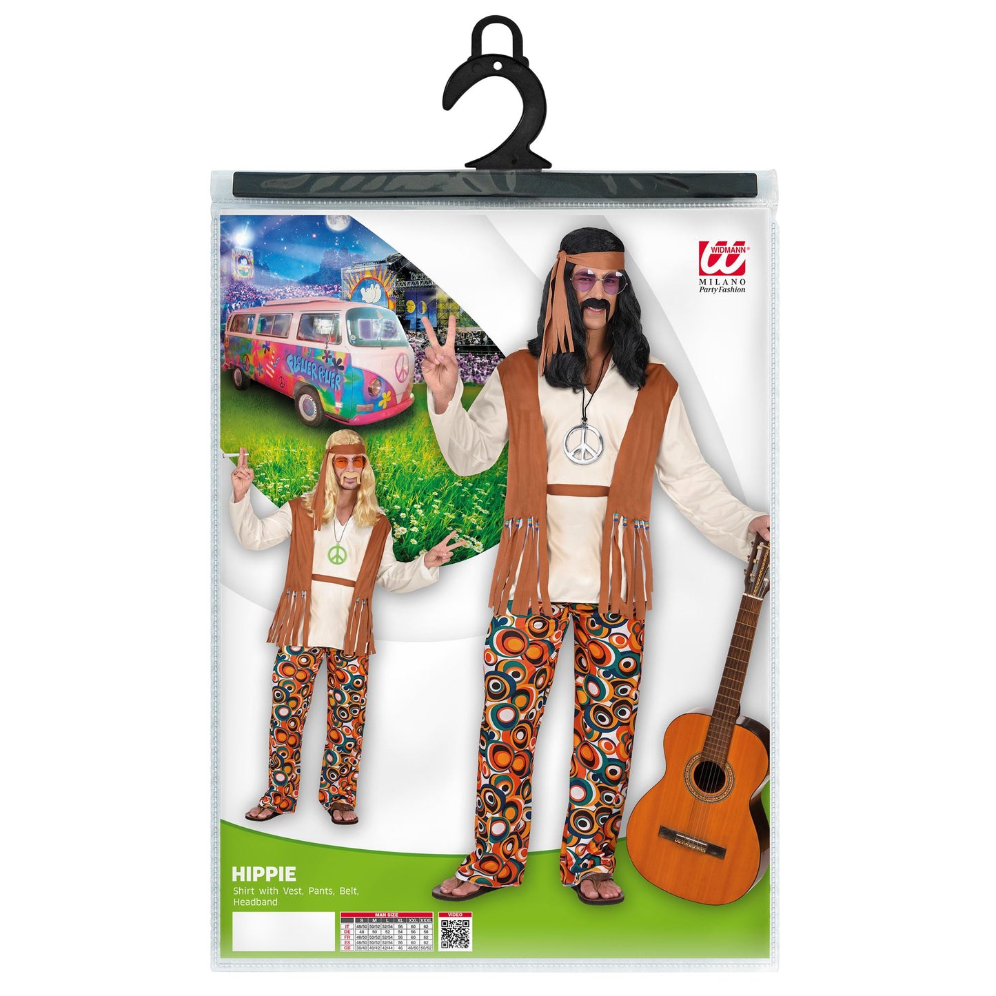 "HIPPIE" (Oberteil mit Weste, Hose, Gürtel, Stirnband) – Ansicht 5