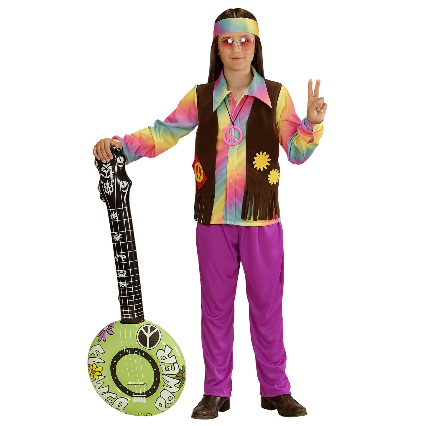 "HIPPIE" (Shirt mit Weste, Hose, Stirnband) – Ansicht 3