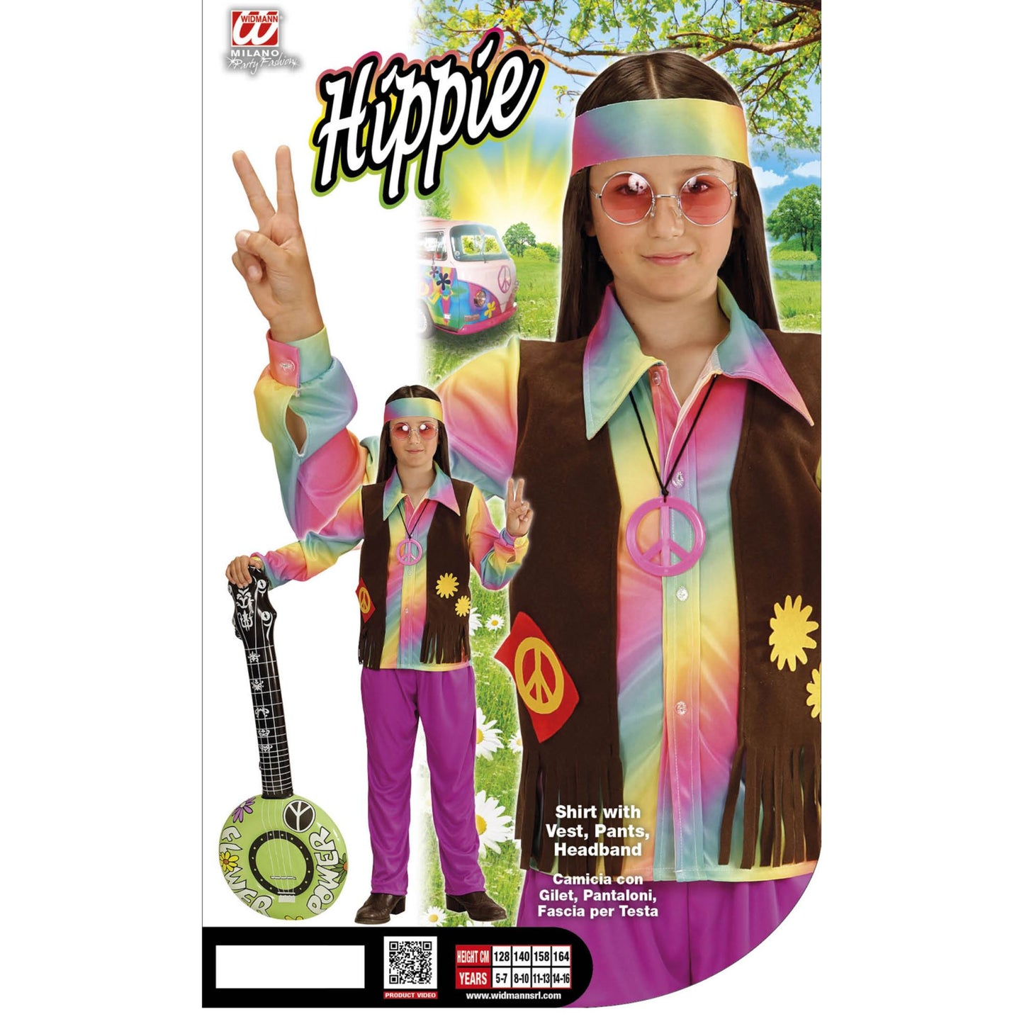 "HIPPIE" (Shirt mit Weste, Hose, Stirnband) – Ansicht 4