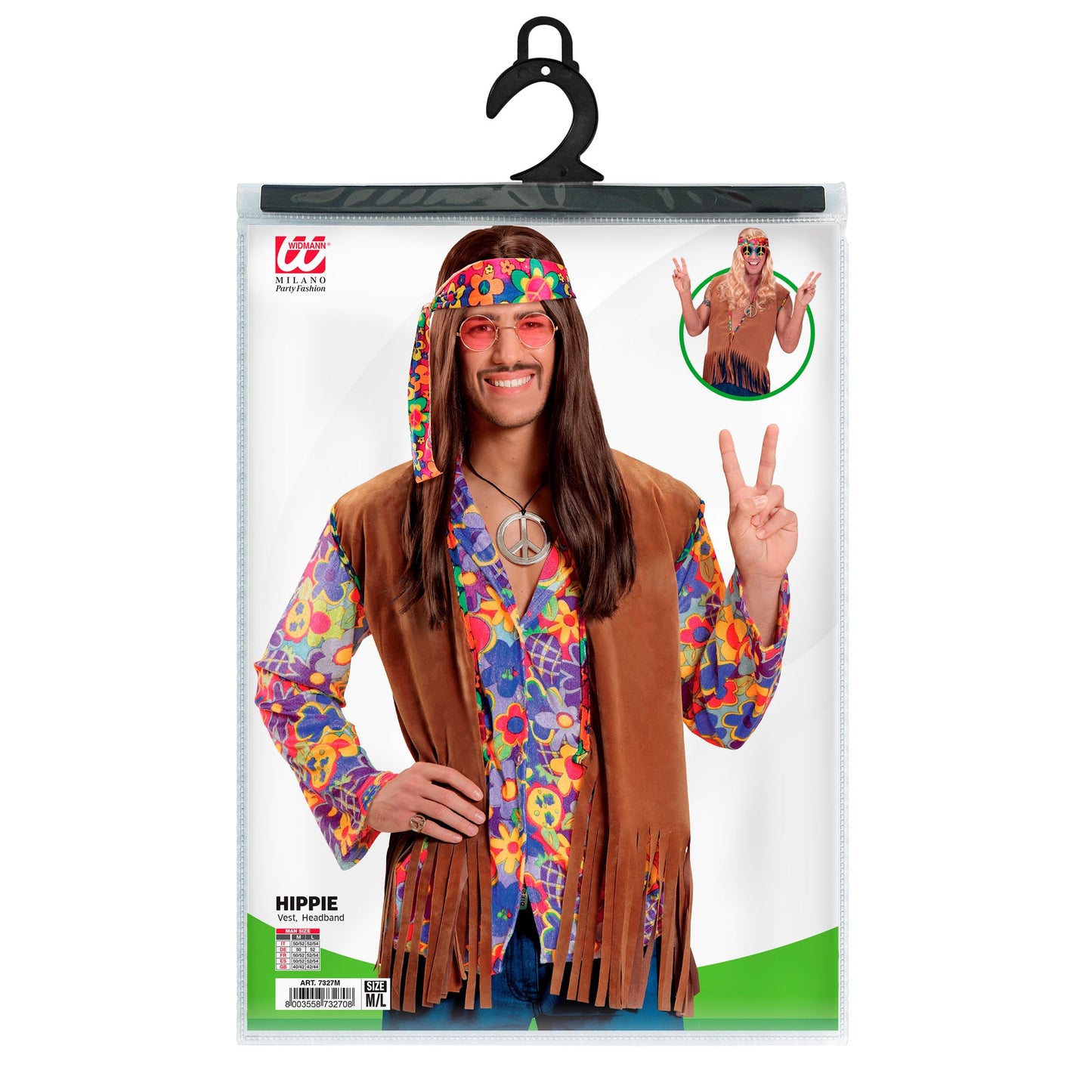 "HIPPIE" (Weste mit Stirnband) – Ansicht 3
