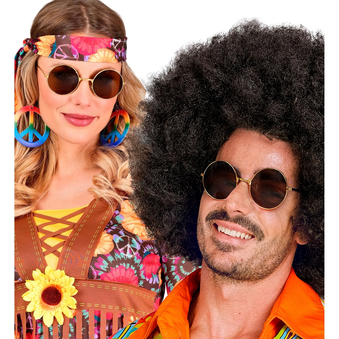 "HIPPIEBRILLE MIT BRAUNEN GLÄSERN" – Ansicht 3
