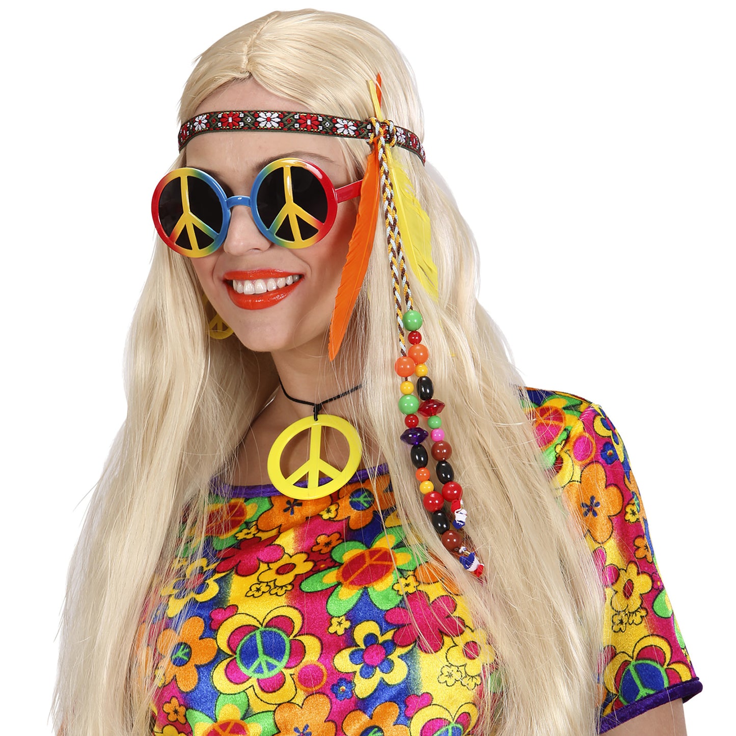 "HIPPIESTIRNBAND MIT PERLEN UND FEDERN" – Ansicht 3
