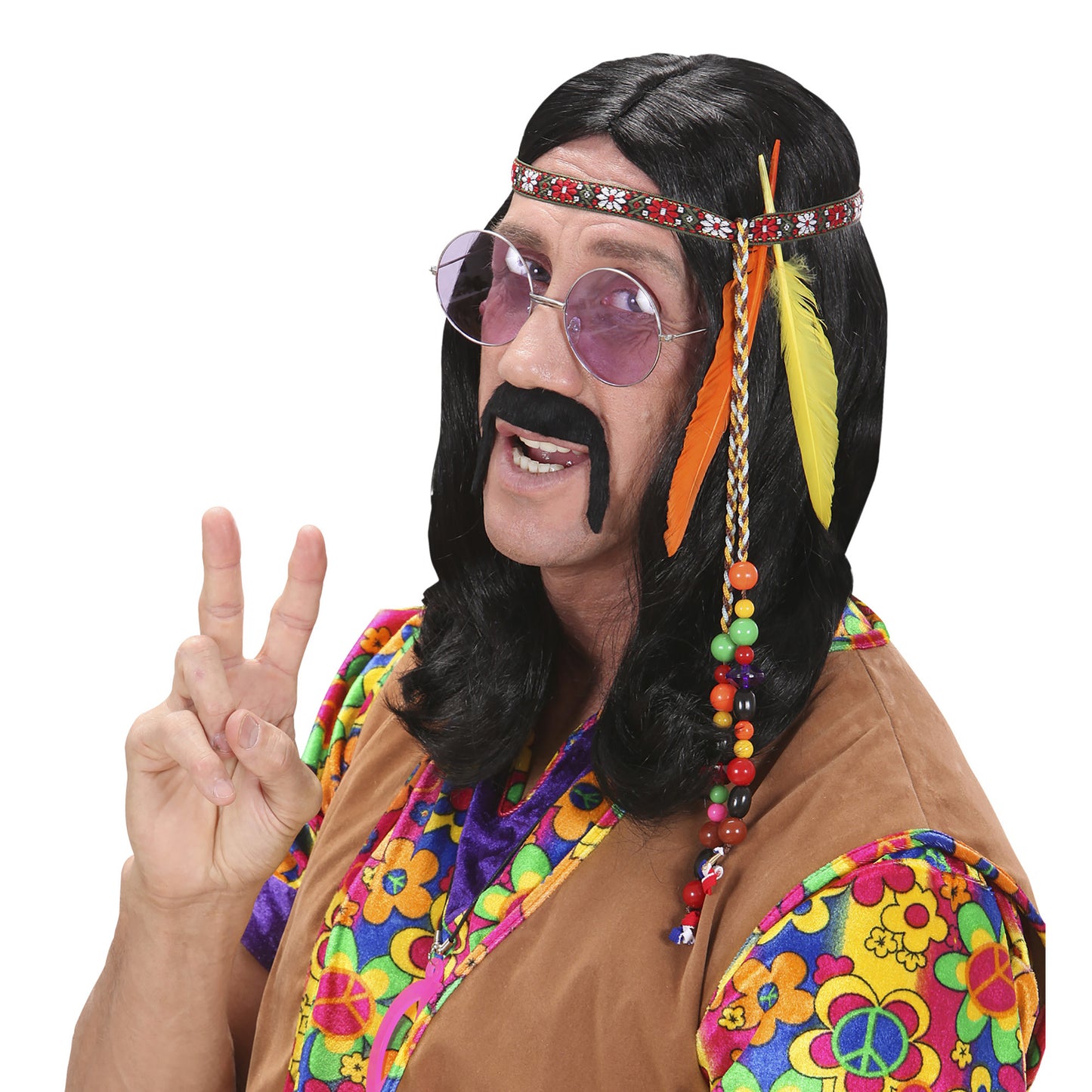 "HIPPIESTIRNBAND MIT PERLEN UND FEDERN" – Ansicht 4