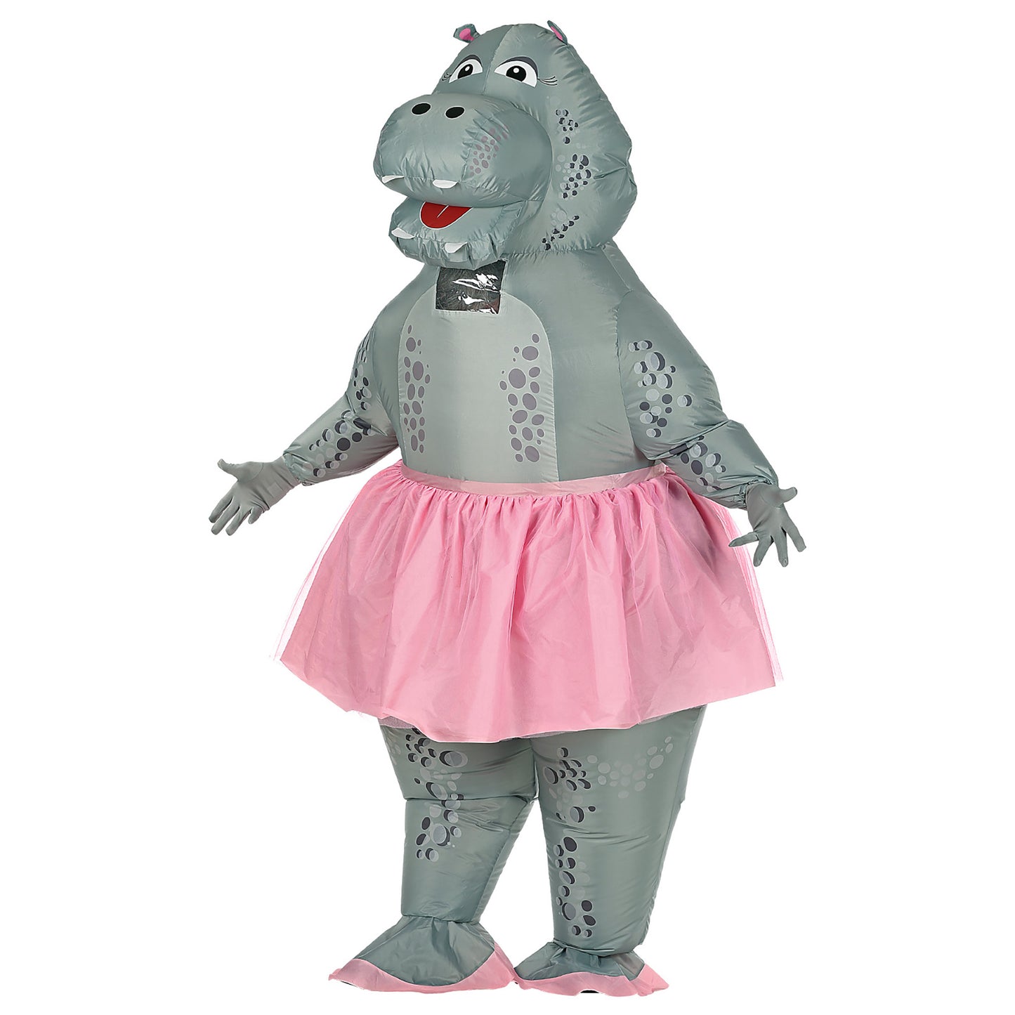 "HIPPO BALLERINA" (aufblasbares Kostüm m. integriertem Gebläse & Maske) – Detailansicht