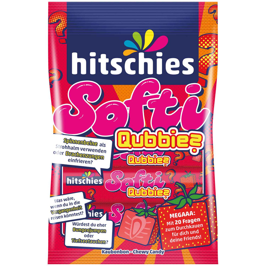 Hitschies Softi Qubbies Erdbeere 80 g weiche Kaubonbons