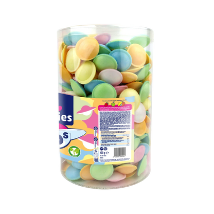 Hitschies Ufo's Dose 450 g Kaubonbons mit Brausefüllung Orange Vegan