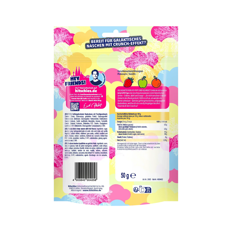 Hitschies brizzl UFO Pops Freeze Dried Candy 50g – Detailansicht