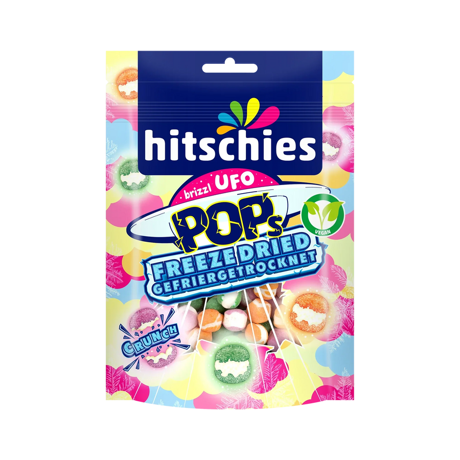 Hitschies brizzl UFO Pops Freeze Dried Candy 50g – Produktansicht