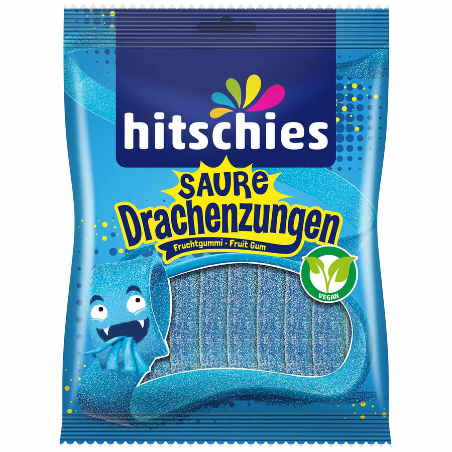 hitschies Saure Drachenzungen blau 125g Fruchtgummi Packung