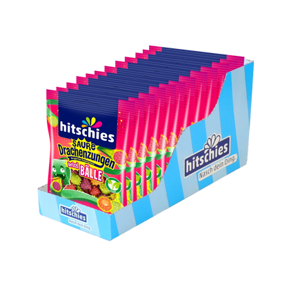 Hitschies Saure Drachenzungen Brizzl Bälle Fruchtgummi 100 g