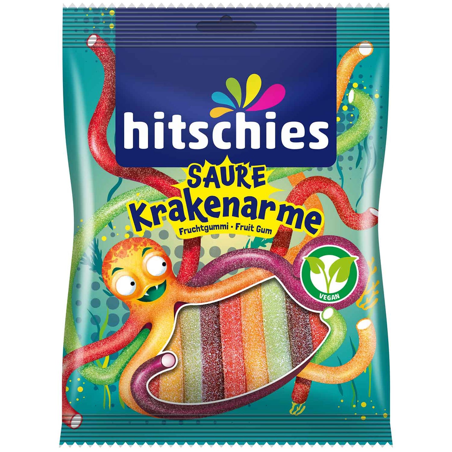 hitschies Saure Krakenarme 125g Fruchtgummi vegan bunt