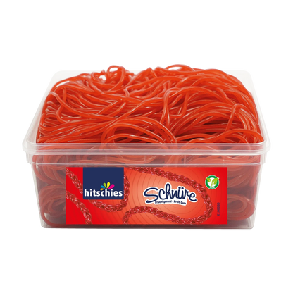 Hitschies Schnüre Erdbeere Fruchtgummi 1000 g Beutel – Produktansicht