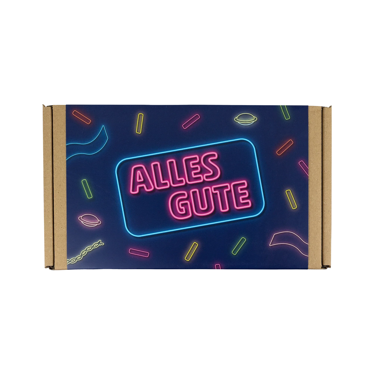 Bunte Geschenkbox mit verschiedenen sauren Hitschies-Süßigkeiten, 1080g, 31x18x13 cm.