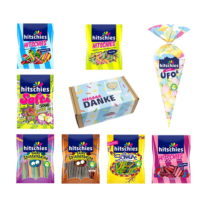 Hitschies Mega Danke Box Kaubonbon-Mix 1080 g – Verpackung