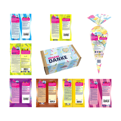 Hitschies Mega Danke Box Kaubonbon-Mix 1080 g – Rückansicht
