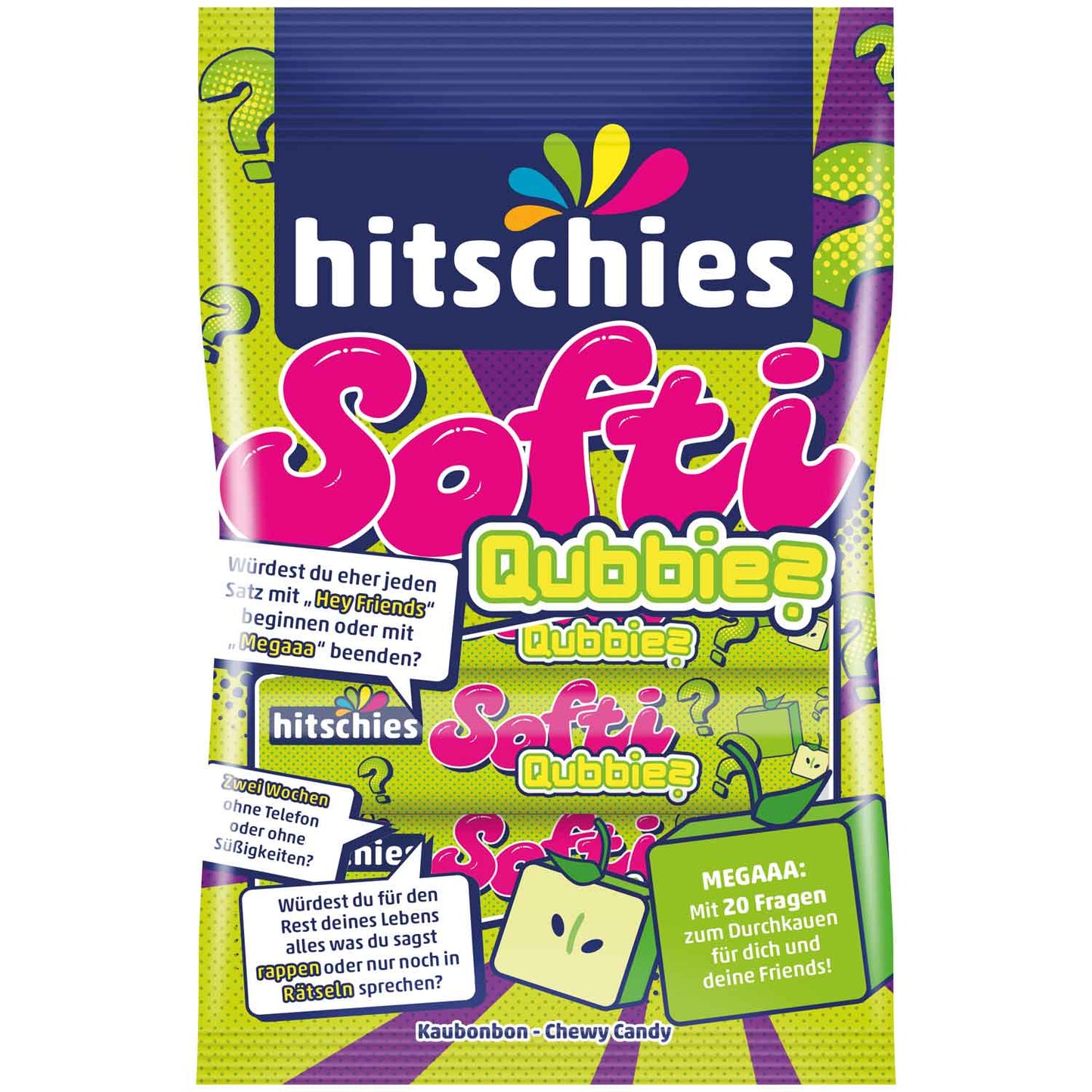 hitschies Softi Qubbies Apfel 80g Kaubonbon mit Apfelgeschmack