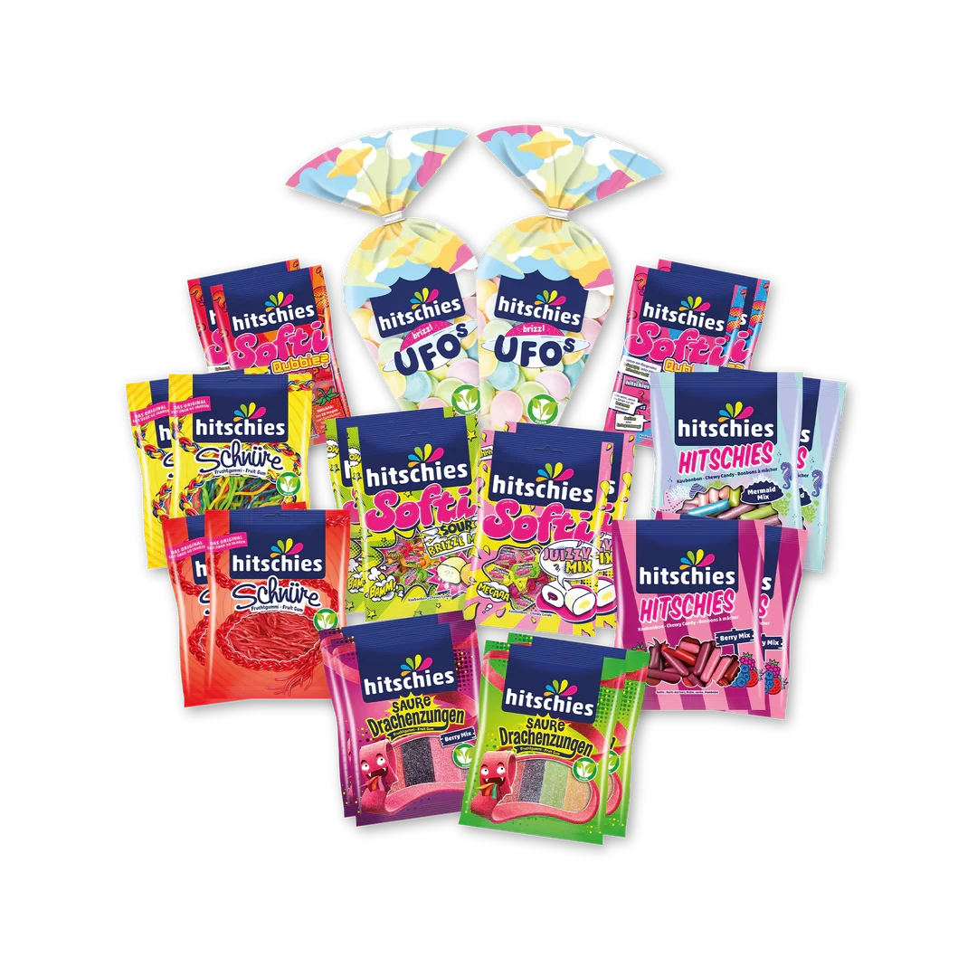 Buntes Sweet Treats Bündel mit 22 verschiedenen Süßigkeiten in praktischer Verpackung