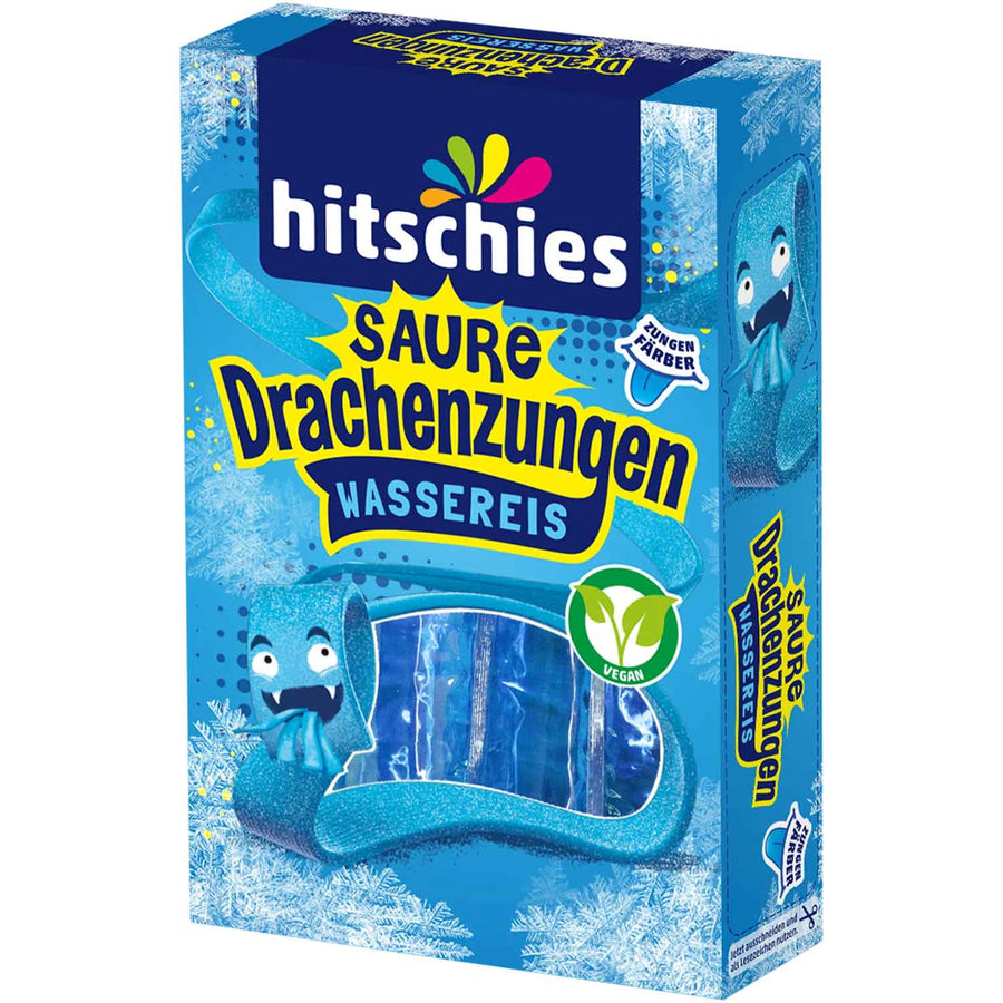 Hitschies Saure Drachenzungen Blue Edition Wassereis 10x40ml Packung