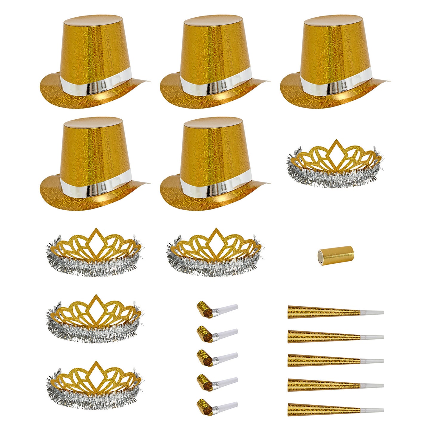"HOLOGRAFISCHES PARTY KIT LAS VEGAS GOLD" – Vorderansicht