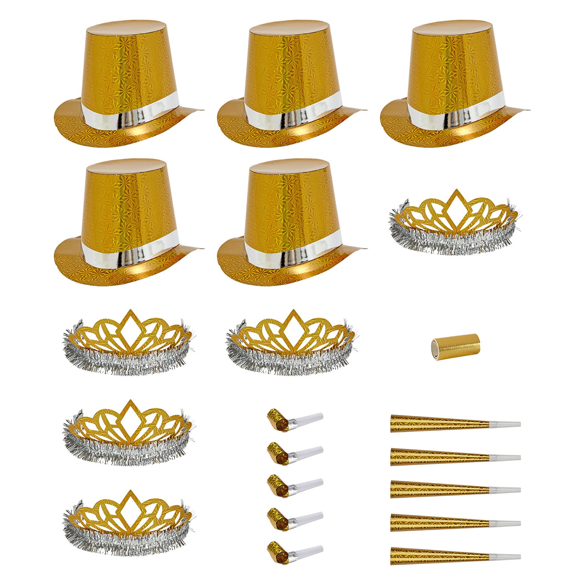 "HOLOGRAFISCHES PARTY KIT LAS VEGAS GOLD" – Vorderansicht