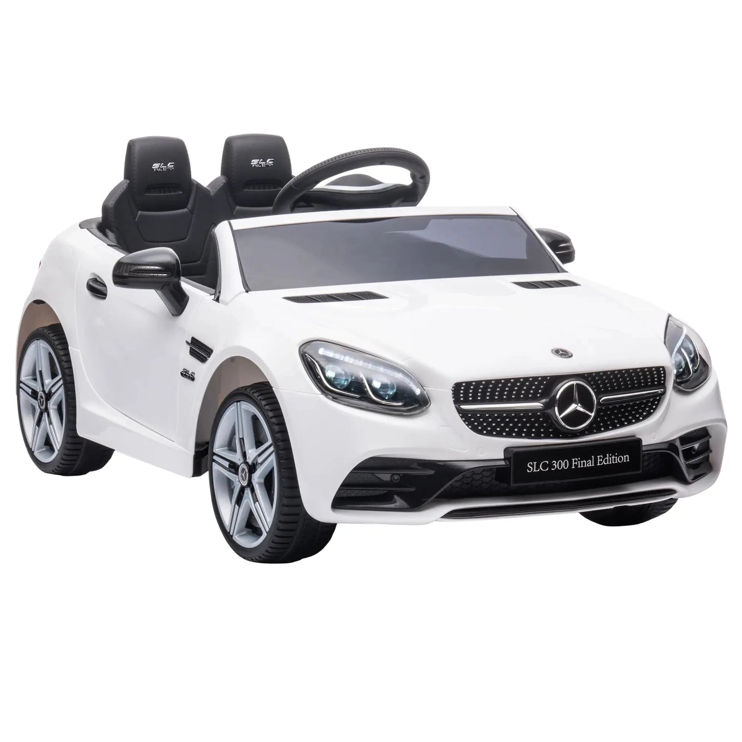 Elektroauto Kinder HOMCOM Mercedes SLC 300 Cabrio – Weiß, 12V - Fasnacht24.ch