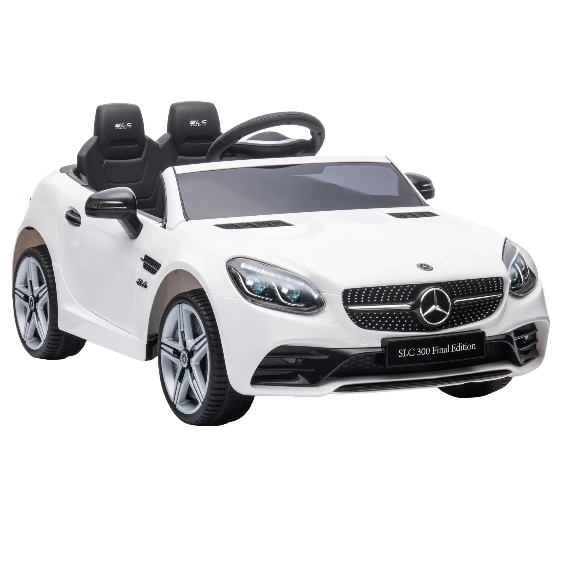 Elektroauto Kinder HOMCOM Mercedes SLC 300 Cabrio – Weiß, 12V - Fasnacht24.ch