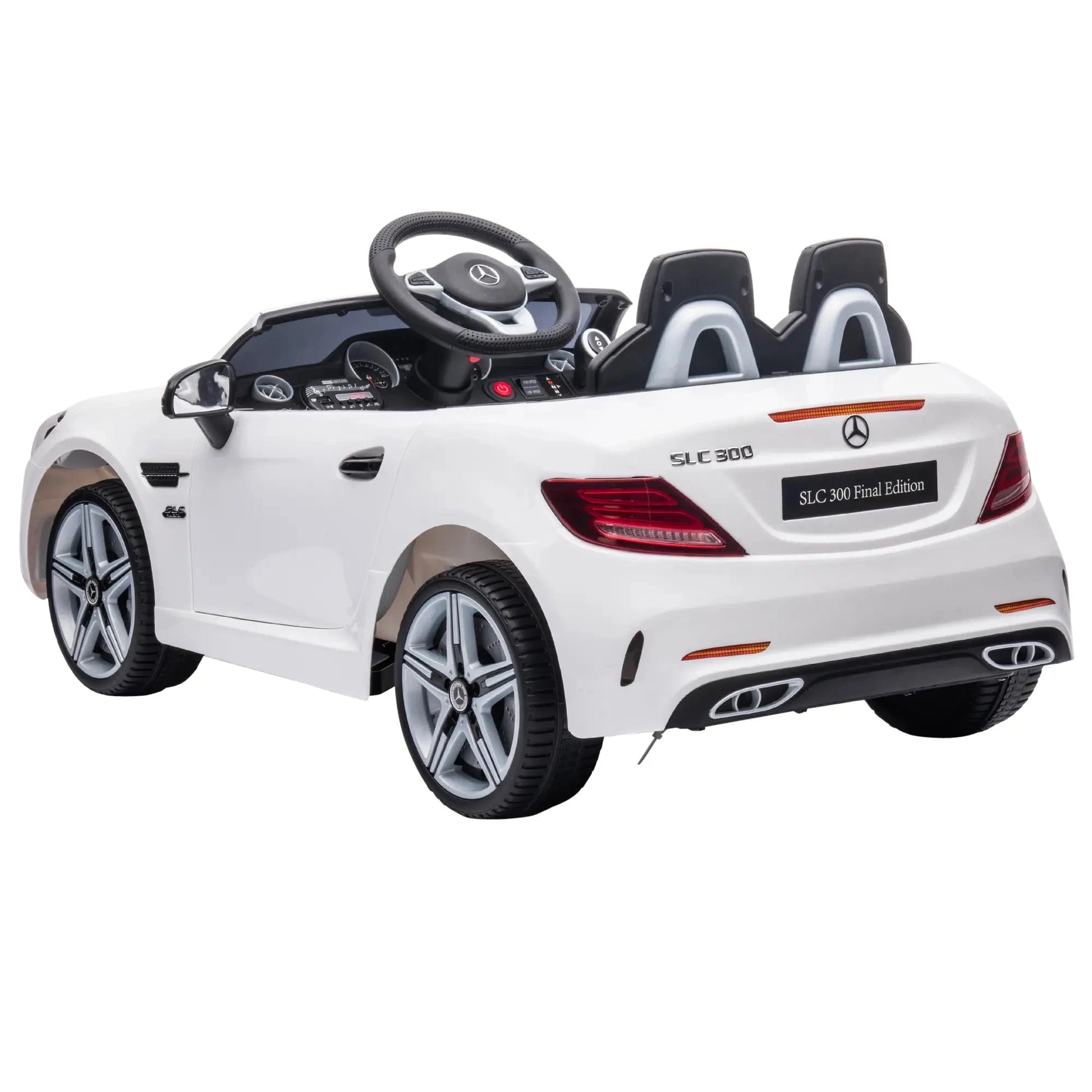 Elektroauto Kinder HOMCOM Mercedes SLC 300 Cabrio – Weiß, 12V - Fasnacht24.ch
