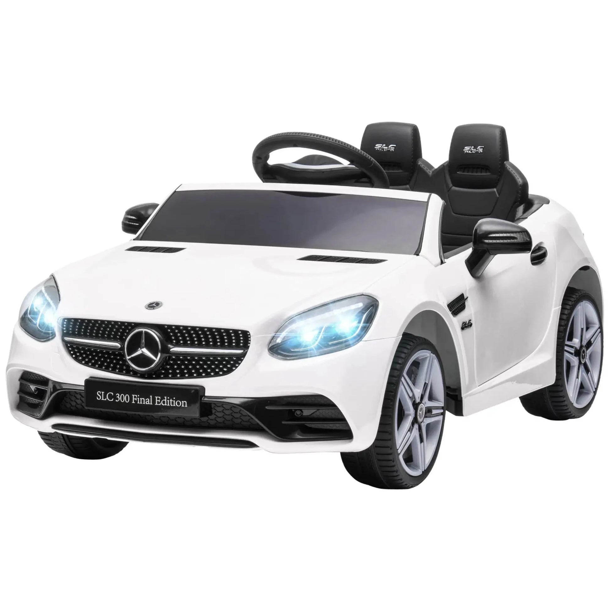 Elektroauto Kinder HOMCOM Mercedes SLC 300 Cabrio – Weiß, 12V - Fasnacht24.ch