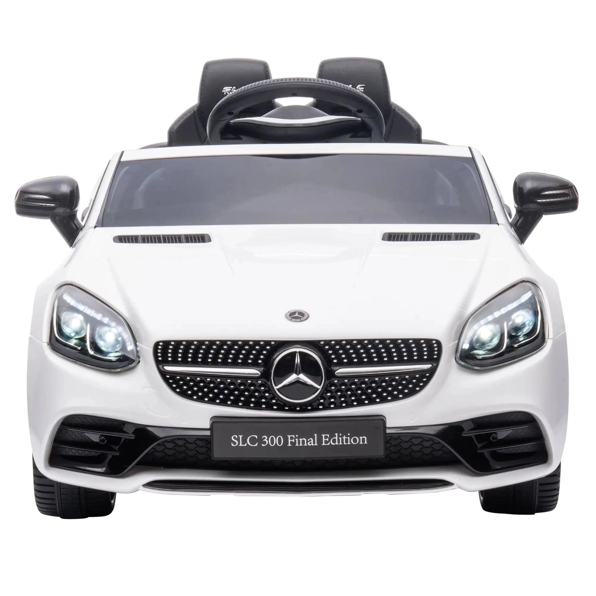 Elektroauto Kinder HOMCOM Mercedes SLC 300 Cabrio – Weiß, 12V - Fasnacht24.ch