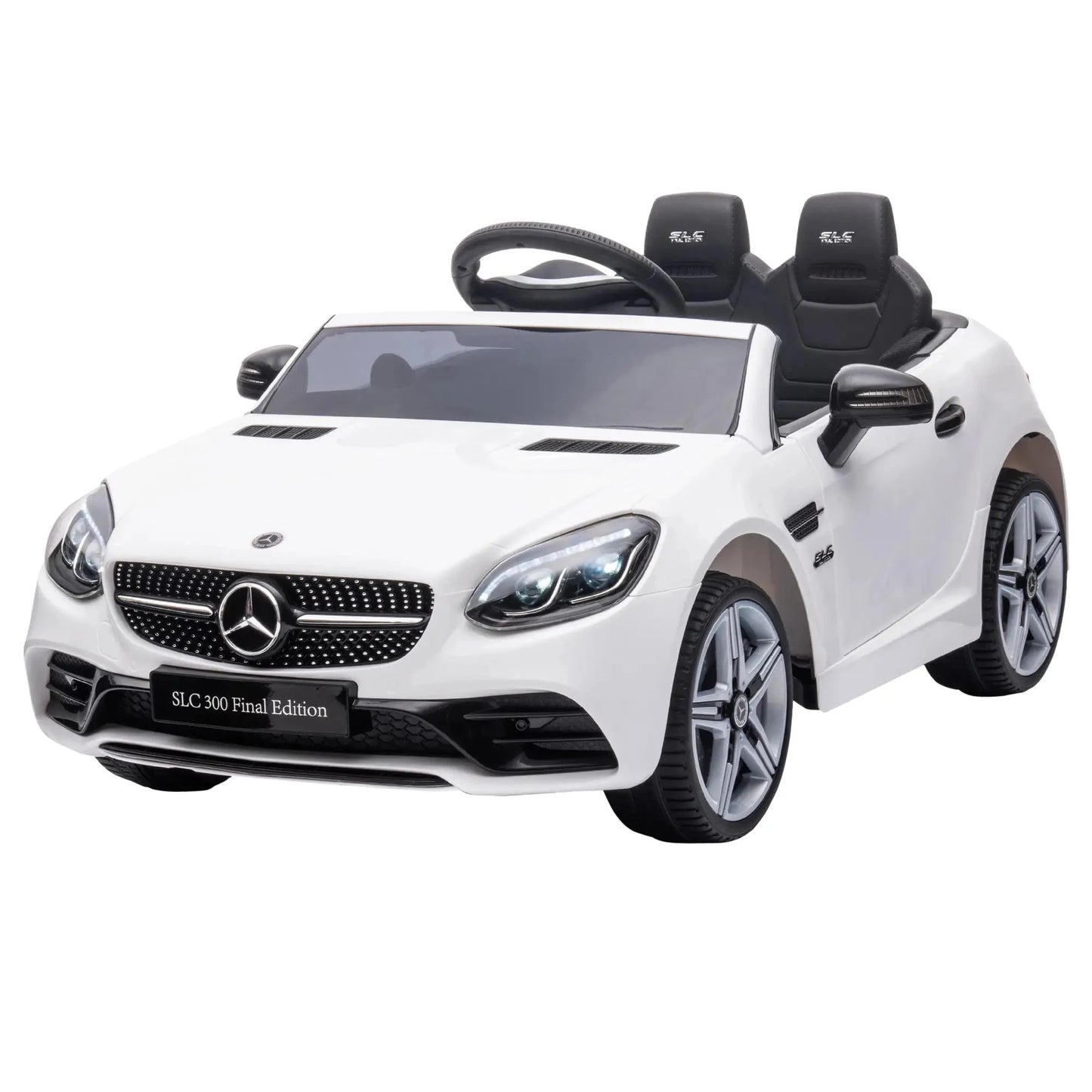 Elektroauto Kinder HOMCOM Mercedes SLC 300 Cabrio – Weiß, 12V - Fasnacht24.ch