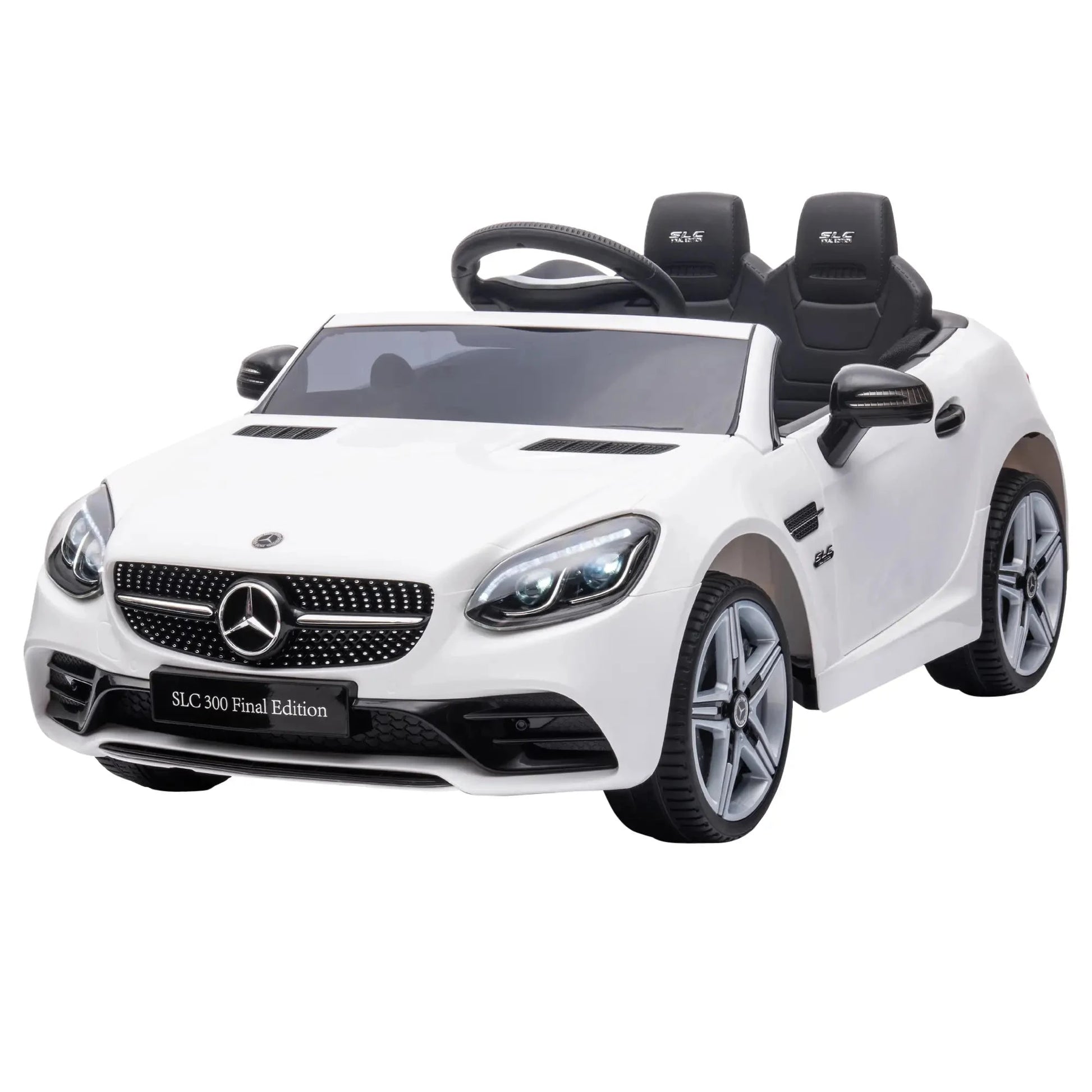 Elektroauto Kinder HOMCOM Mercedes SLC 300 Cabrio – Weiß, 12V - Fasnacht24.ch