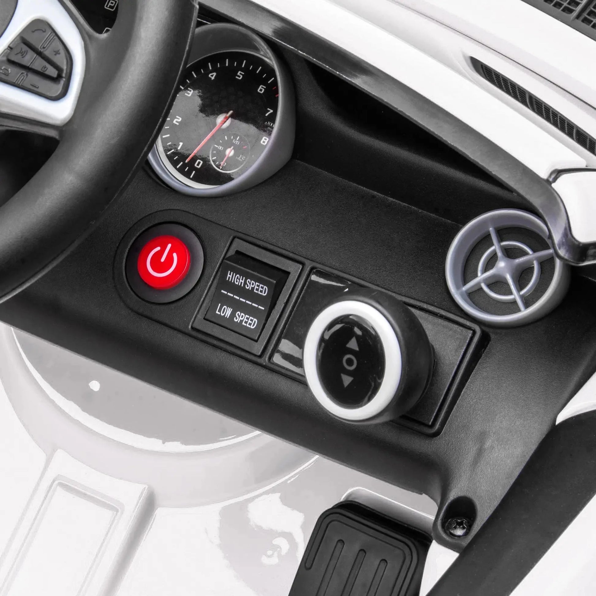 Elektroauto Kinder HOMCOM Mercedes SLC 300 Cabrio – Weiß, 12V - Fasnacht24.ch