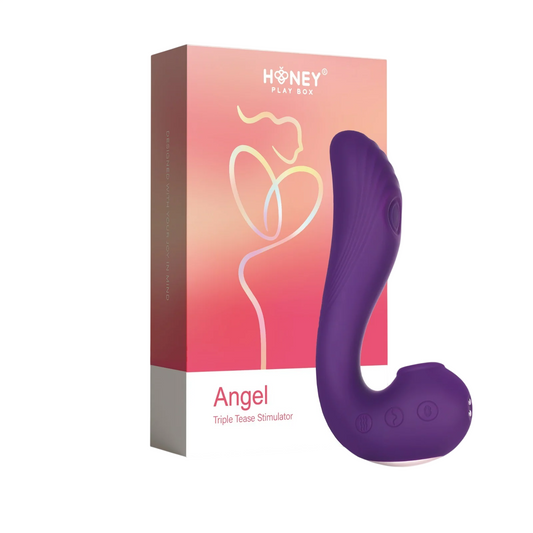 Honey Play Box Honey Play Box, Angel, Kitzler-Sauger, G-Punkt-Vibrator und klitorale Leckzunge 3-in-1, 9 Vibrating + 9 Lickin