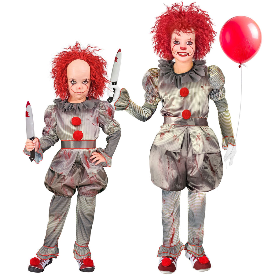 "HORROR CLOWN" (Hemd, Hose, Shorts, Gürtel, Überschuhe) – Vorderansicht