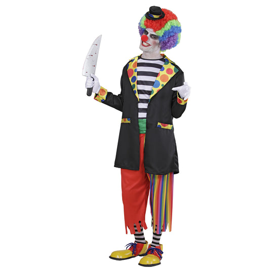 "HORROR CLOWN" (Jacke, Hemd, Hose, Socken, Hut) – Vorderansicht