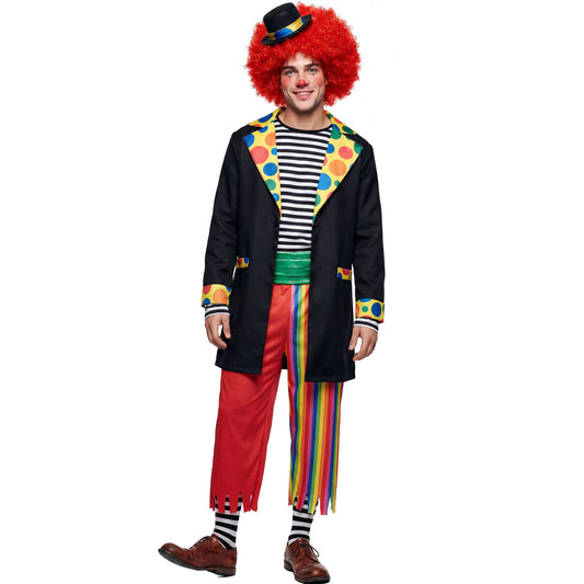 "HORROR CLOWN" (Jacke, Hemd, Hose, Socken, Hut) – Vorderansicht