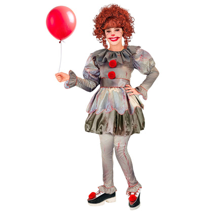 "HORROR CLOWN" (Kleid, Leggings, Gürtel, Schuhüberzieher) – Detailansicht