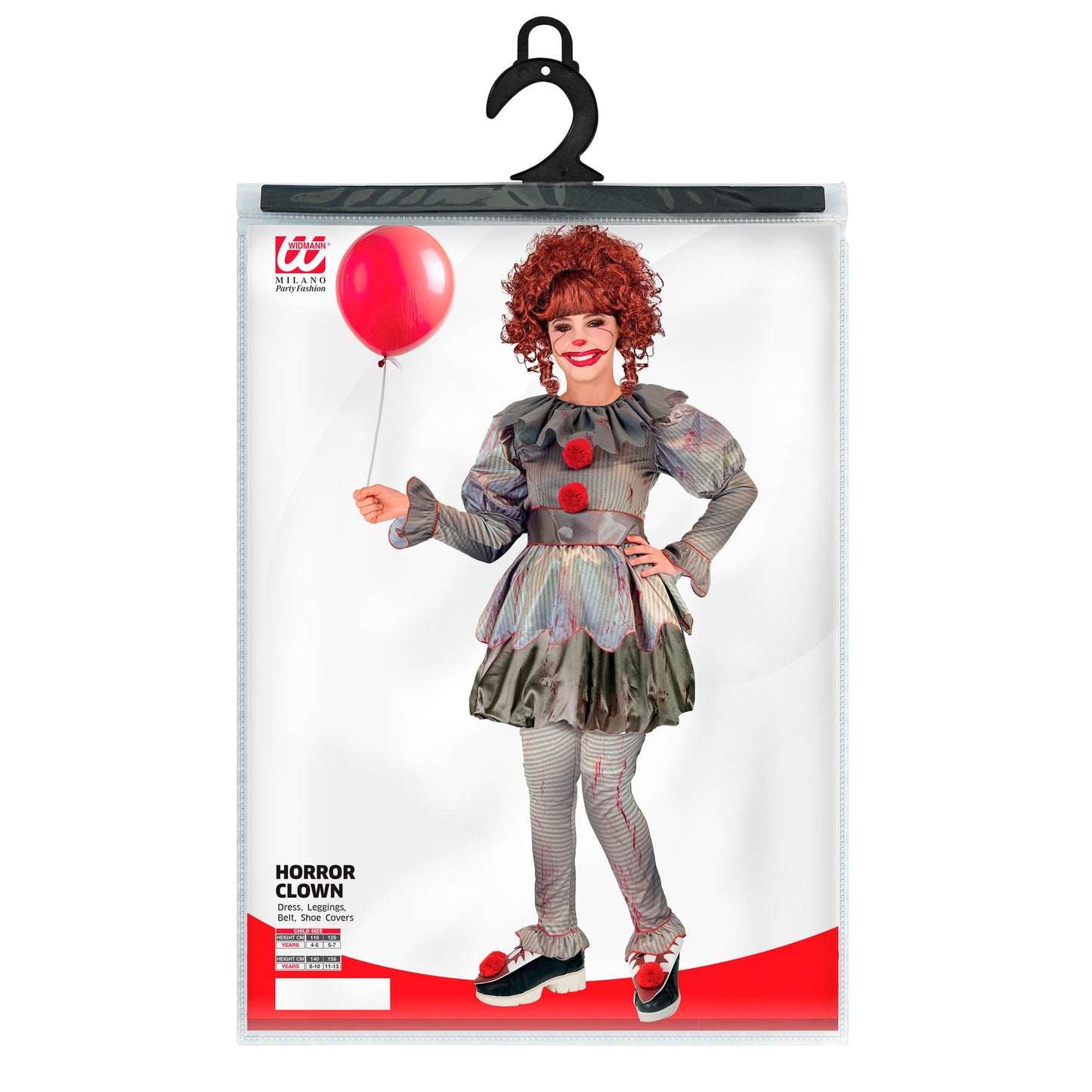 "HORROR CLOWN" (Kleid, Leggings, Gürtel, Schuhüberzieher) – Ansicht 5