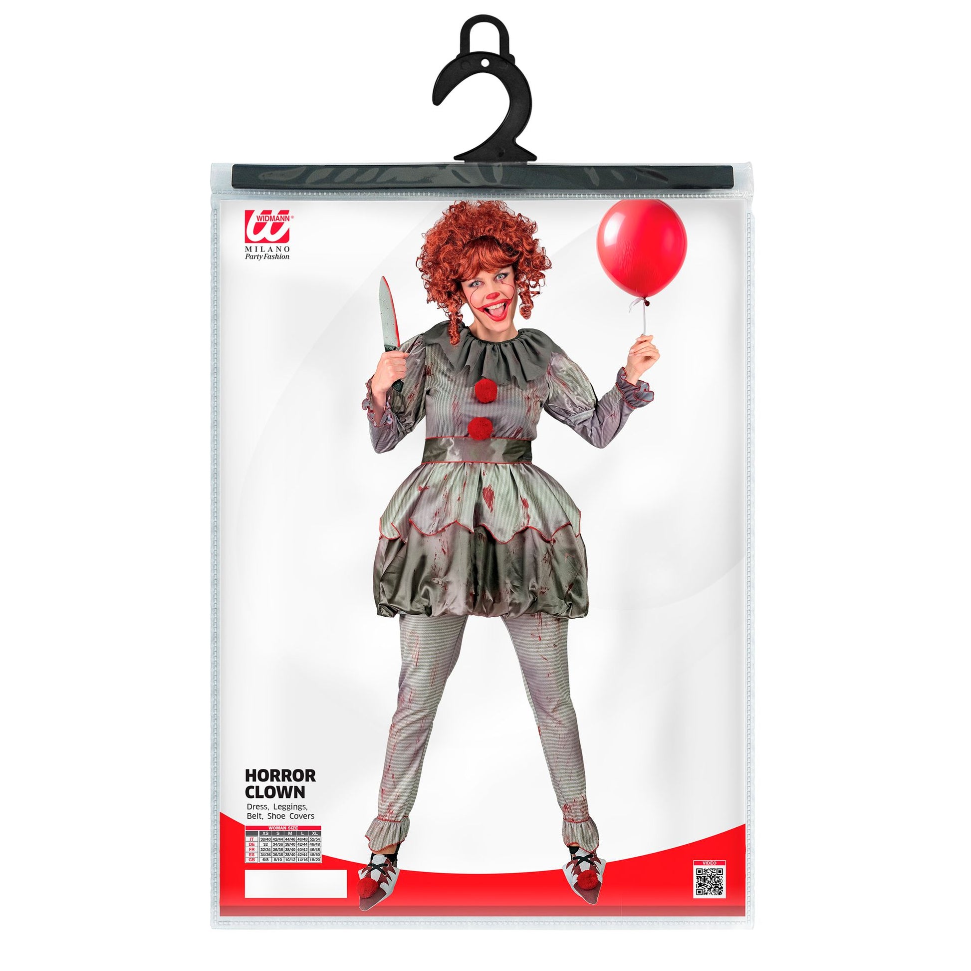 "HORROR CLOWN" (Kleid, Leggings, Gürtel, Schuhüberzieher) – Ansicht 5