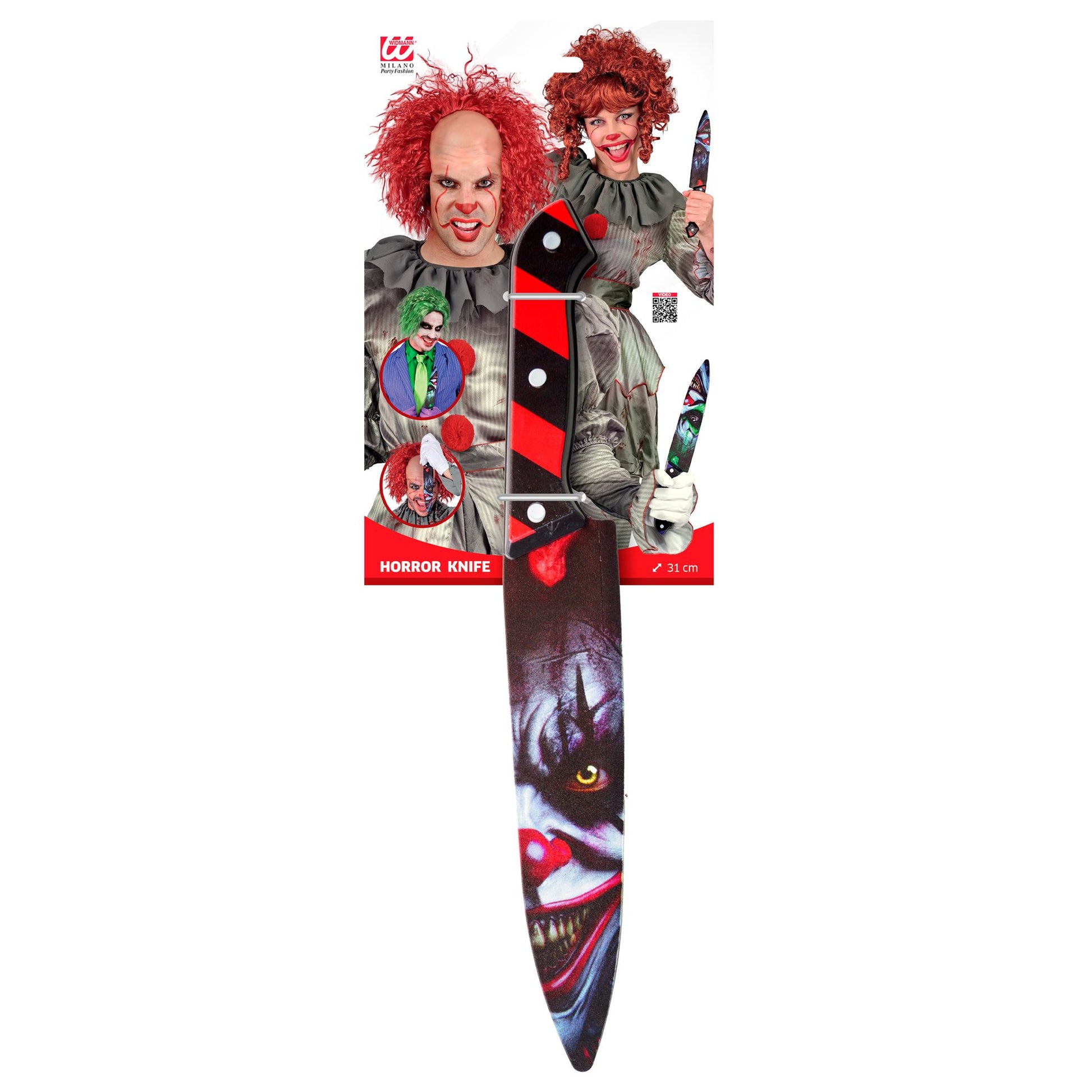 "HORROR CLOWN MESSER" 31 cm – Detailansicht