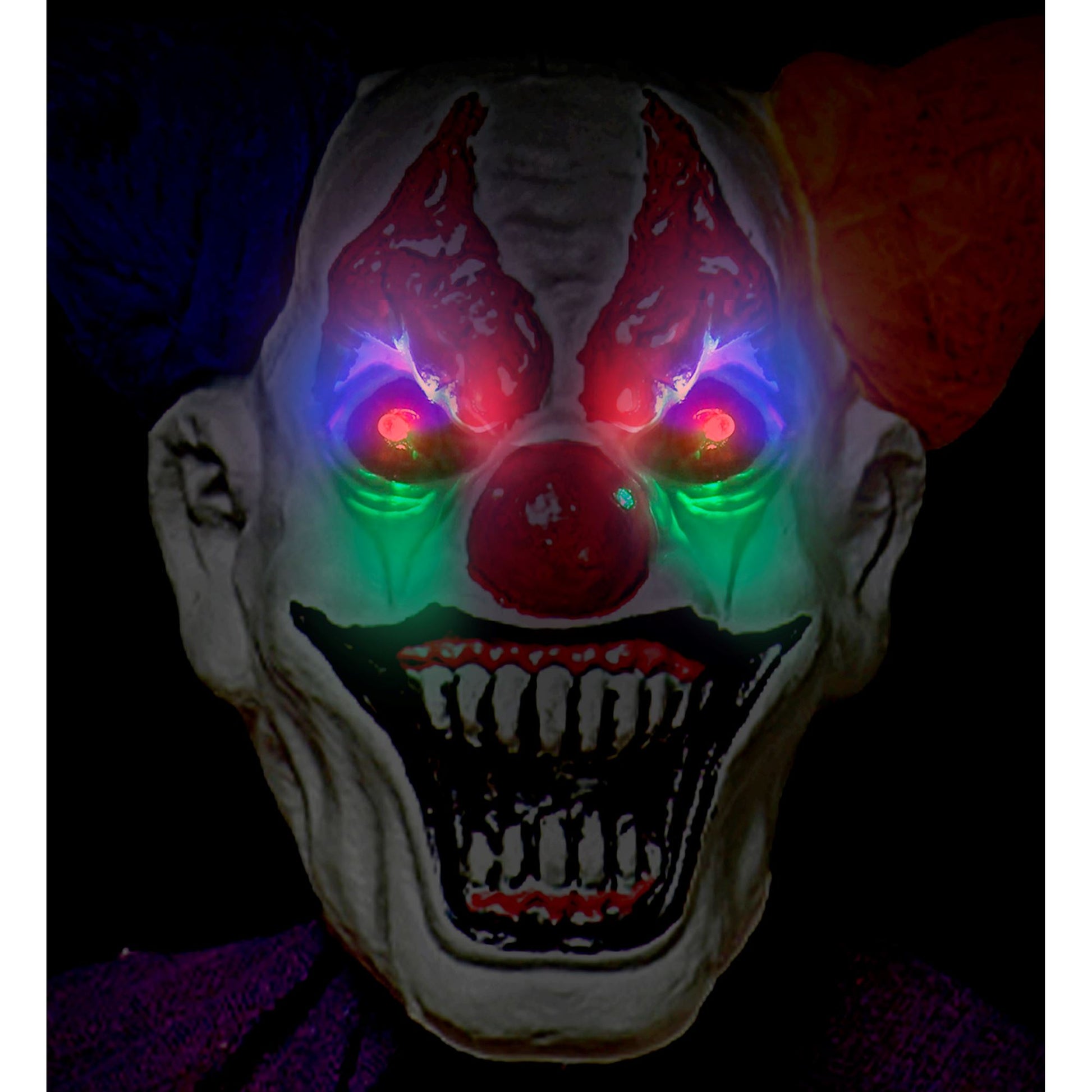 "HORROR CLOWN MIT PULSIEREND BLINKENDEN FARBWECHSELNDEN LED AUGEN" 232 cm – Ansicht 3