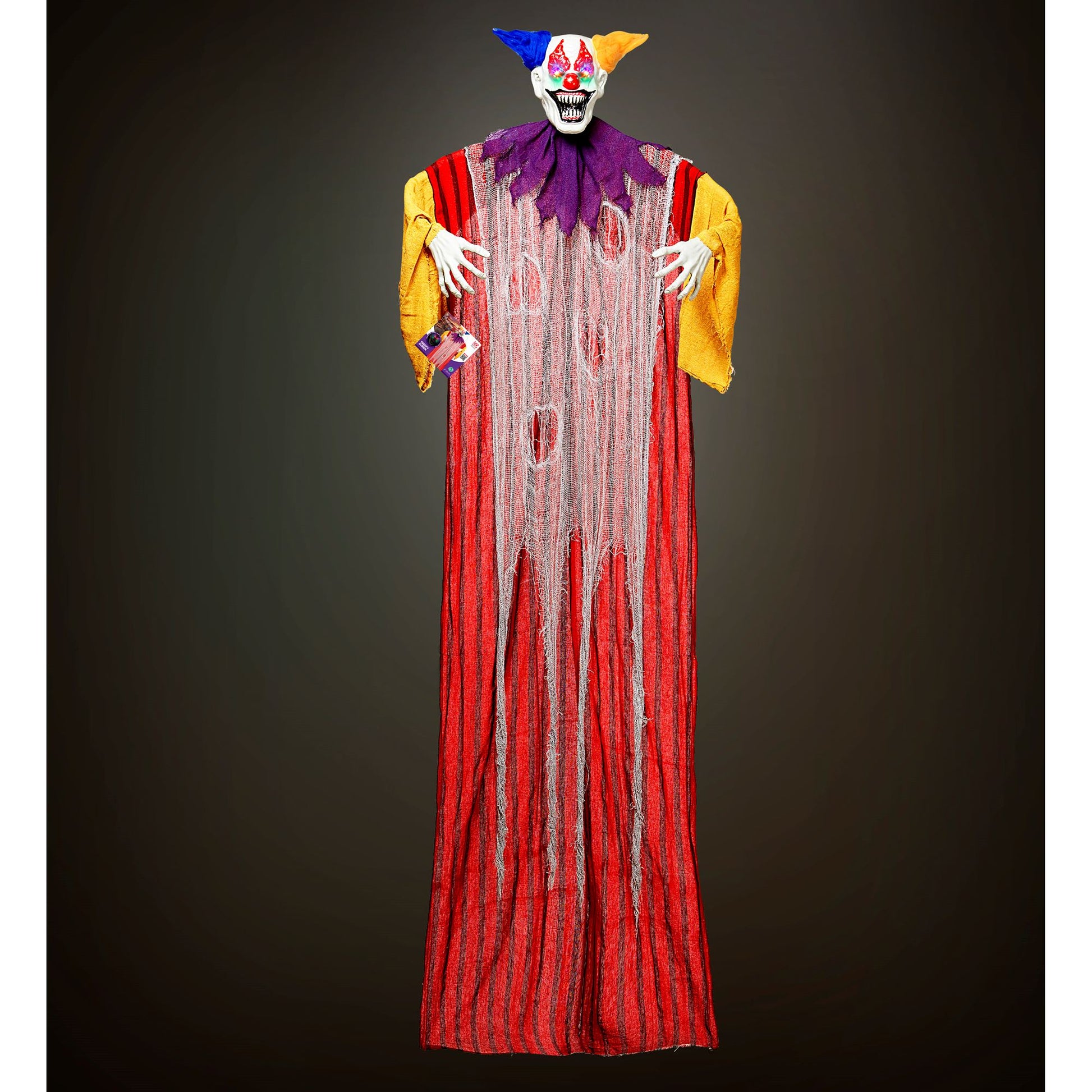 "HORROR CLOWN MIT PULSIEREND BLINKENDEN FARBWECHSELNDEN LED AUGEN" 232 cm – Ansicht 4