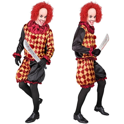 "HORROR-CLOWN" (Oberteil, Halskrause, Hose) – Detailansicht