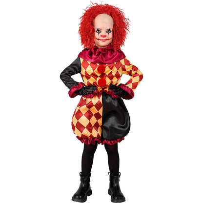 "HORROR-CLOWN" (Oberteil, Halskrause, Hose) – Detailansicht