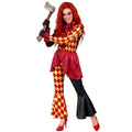 "HORROR-CLOWN" (Oberteil, Halskrause, Hose) – Vorderansicht