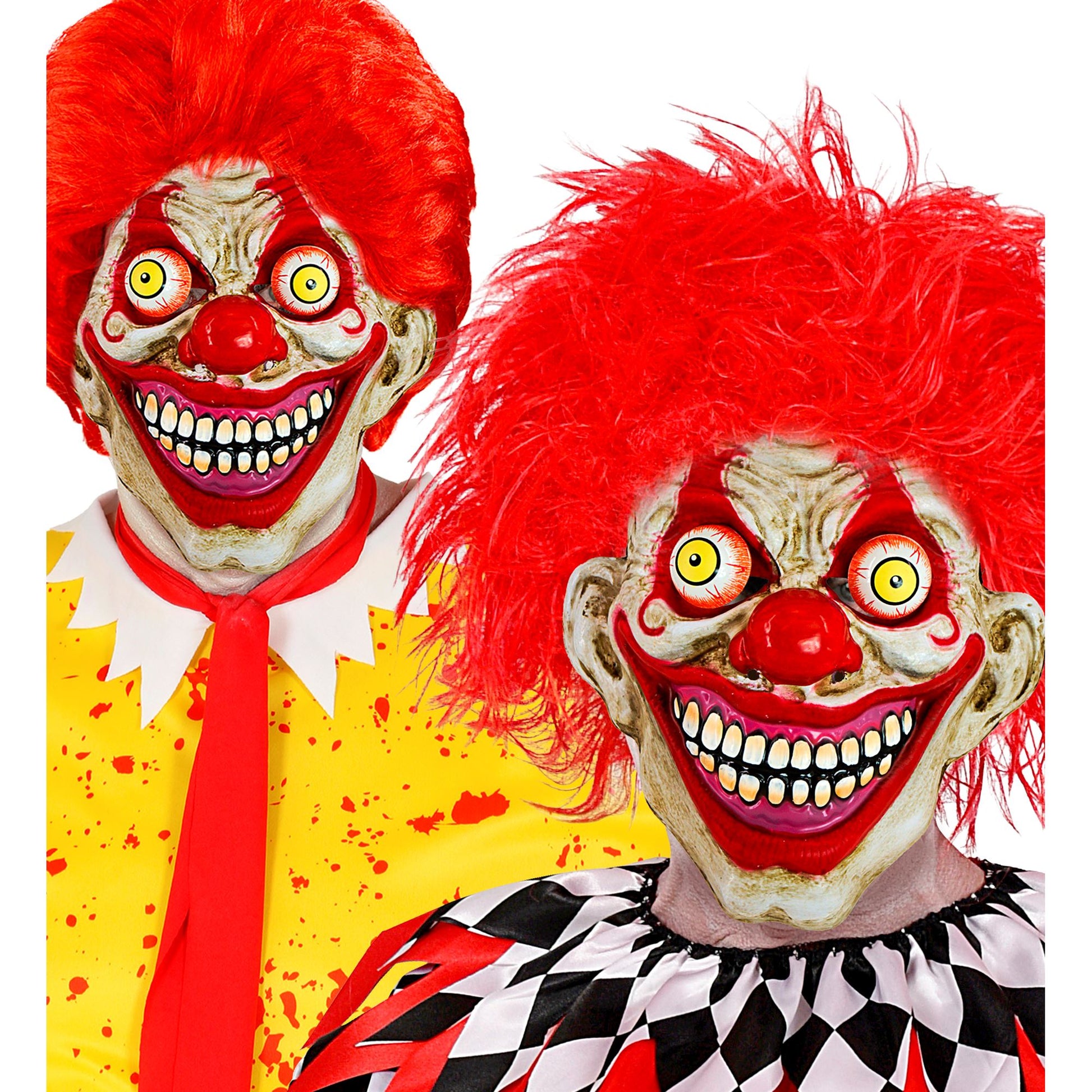 "HORROR CLOWNSMASKE MIT WACKELAUGEN" – Ansicht 3