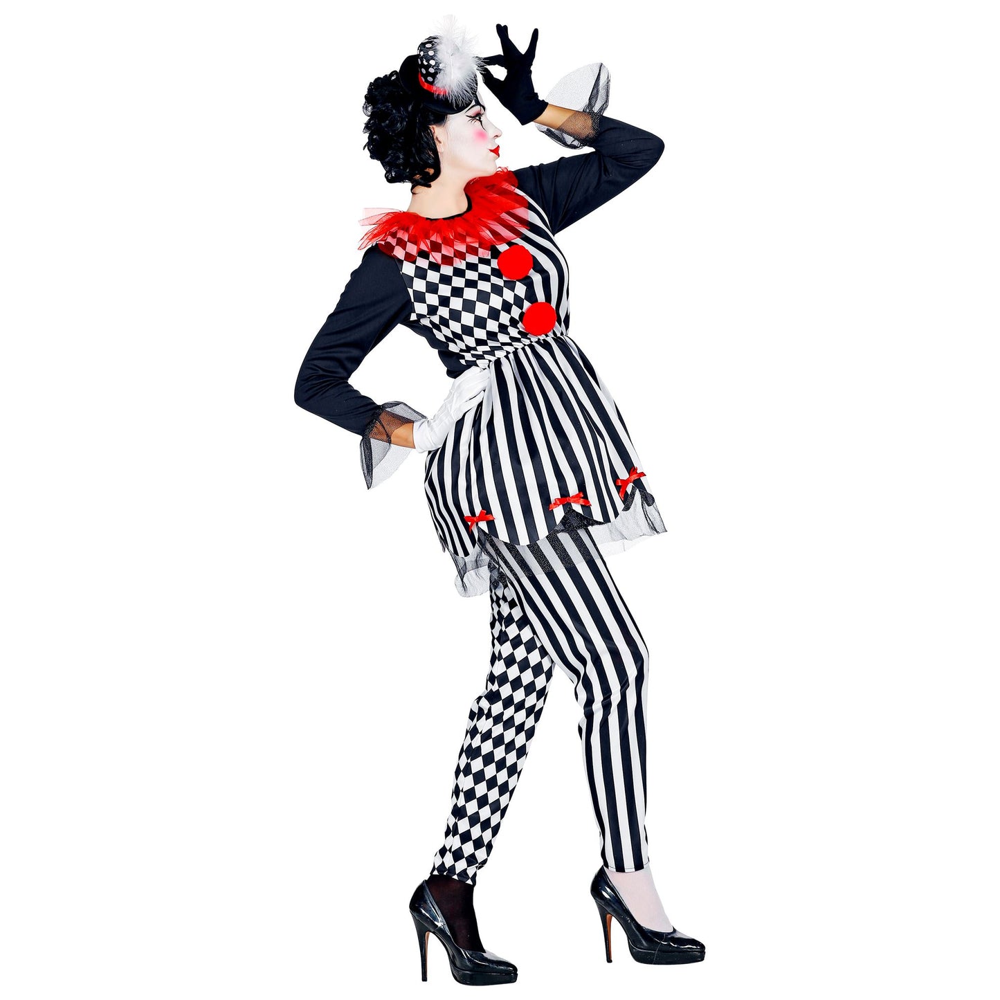"HORROR HARLEKINA" (Kleid, Leggings, Minihut) – Ansicht 3